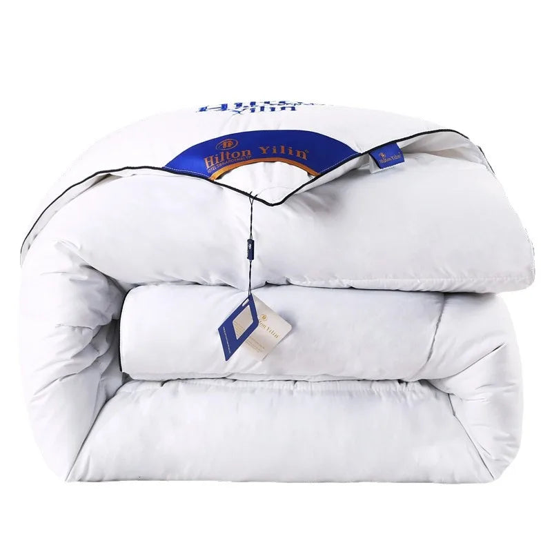 Noble100 % Goose Down Duvet Filled Quilt, Single, Double Size Comforter, Thick Blanket, Monochromatic, Perfect Comfort, Winter - vue 5 sur 5