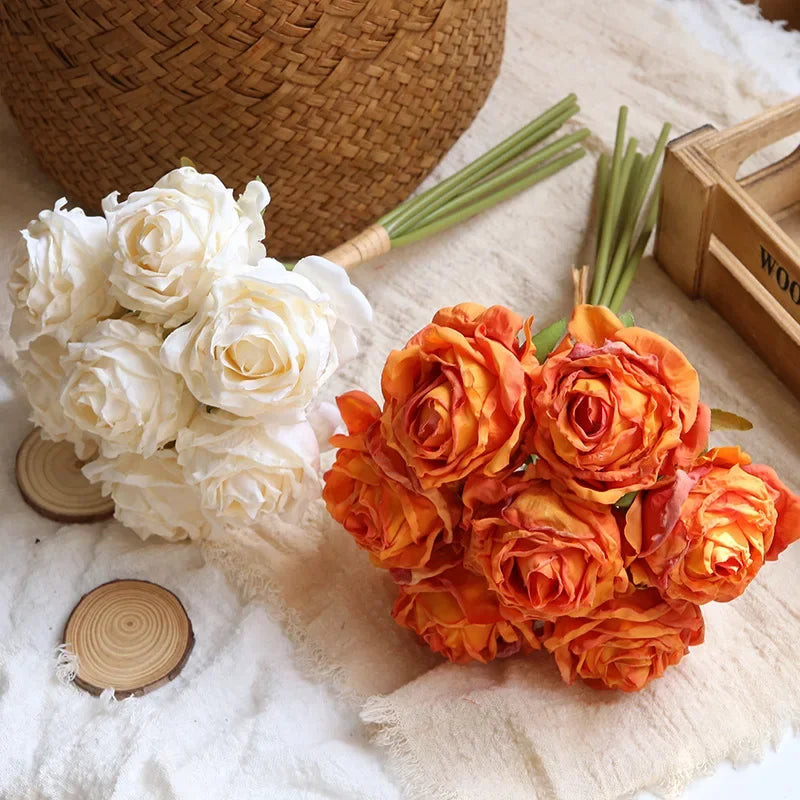 bouquet de roses artificielles pour décoration et photographie - vue 4 sur 13