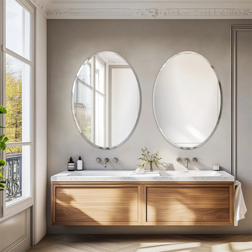 miroir décoratif ovale sans cadre pour intérieur élégant - vue 2 sur 8