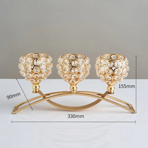 bougeoirs en métal chandelier cristal pour décorations festives