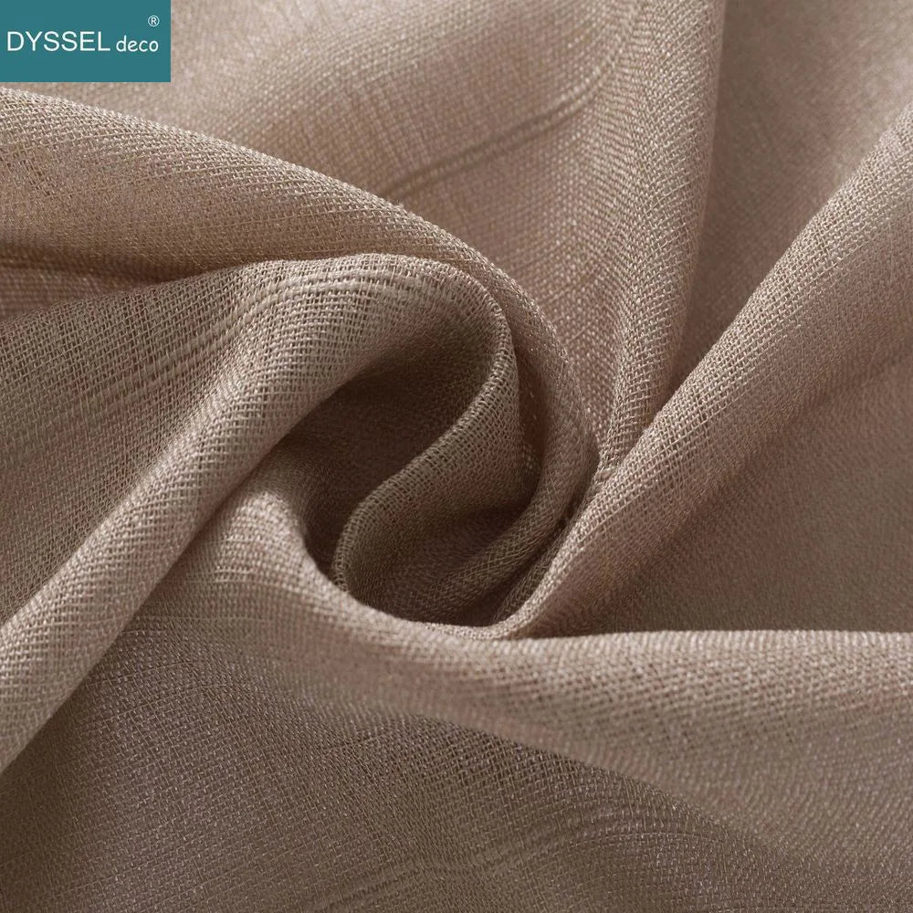 Rideau voilage rayures style europeen pour salon chambre - vue 8 sur 8