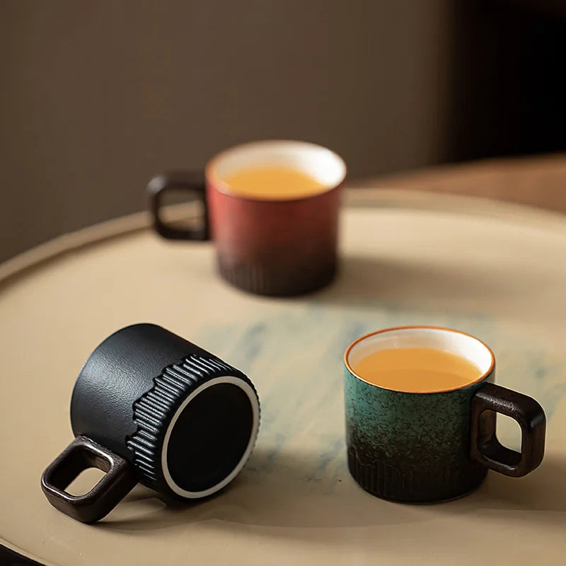 Tasse miniature ceramique style minimaliste anse chaleur - vue 3 sur 7