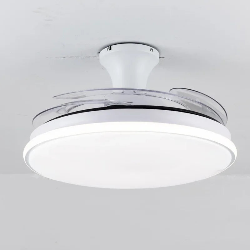 plafonnier intelligent avec télécommande et éclairage led invisible - vue 3 sur 7