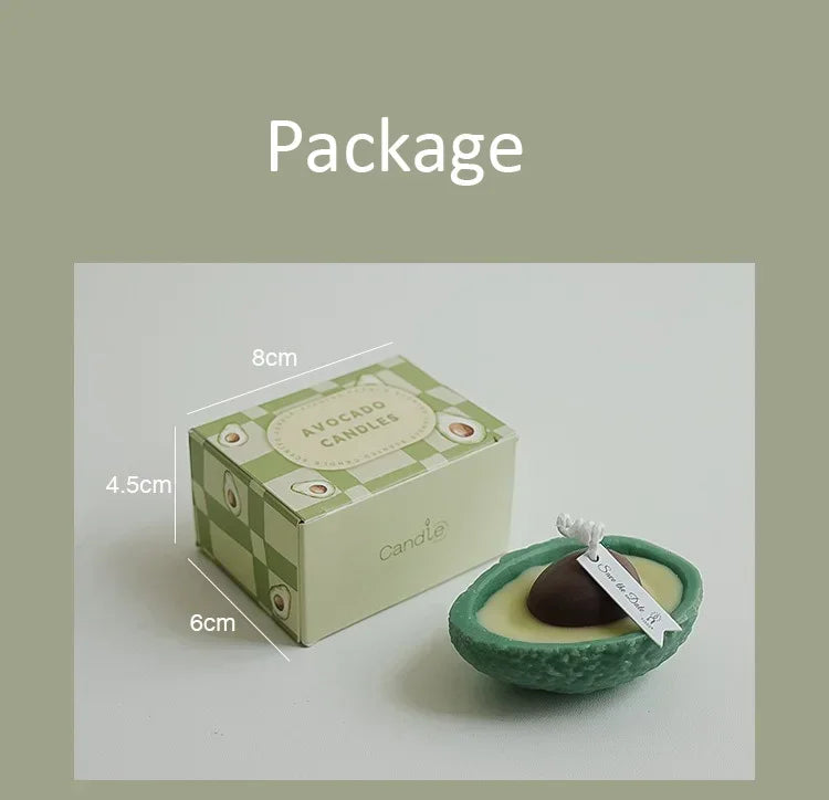 bougie parfumée aromathérapie imitation avocat en cire de soja - vue 6 sur 7