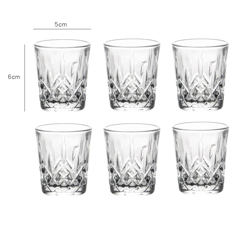 Verres a shot sculptes luxe 50ml lot elegant