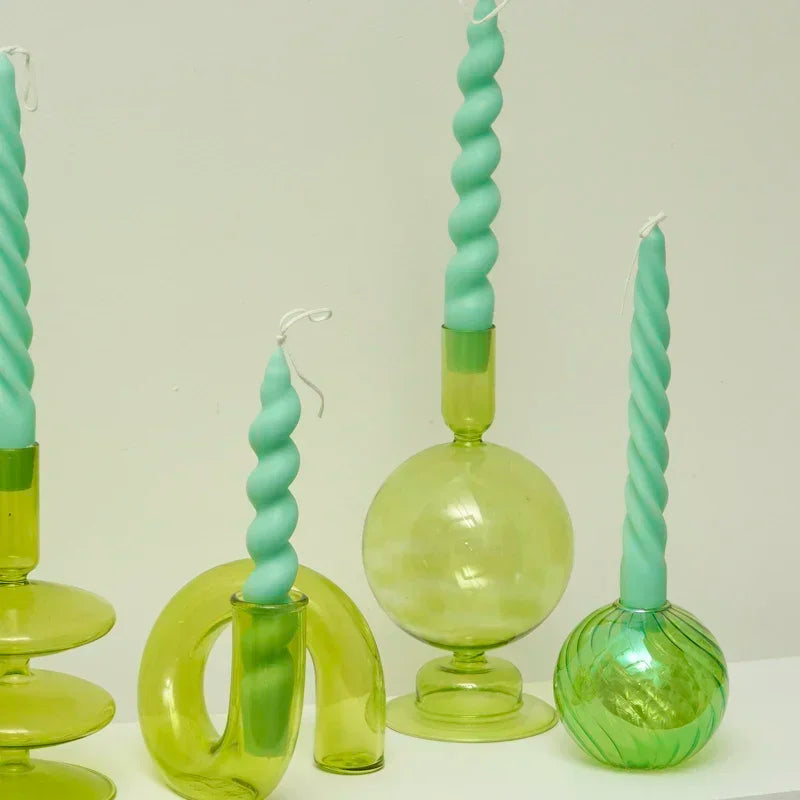 bougeoirs décoratifs en verre pour mariage et décoration intérieure - vue 7 sur 32