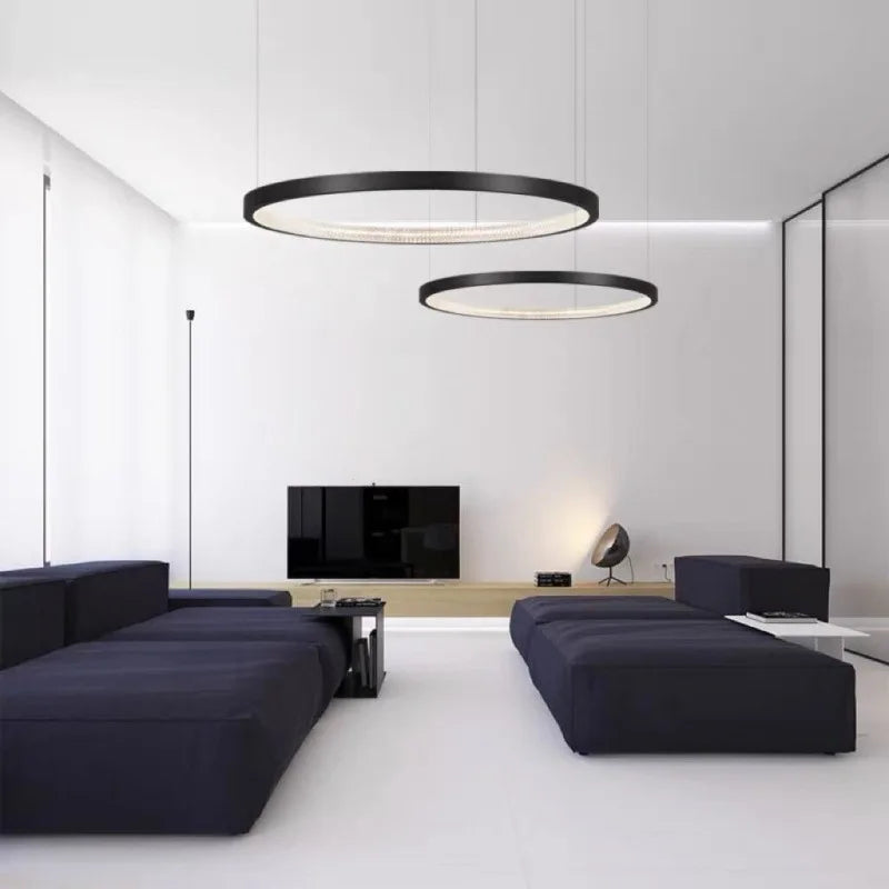 lustre rond en cuivre antique pour éclairage moderne intérieur - vue 4 sur 9
