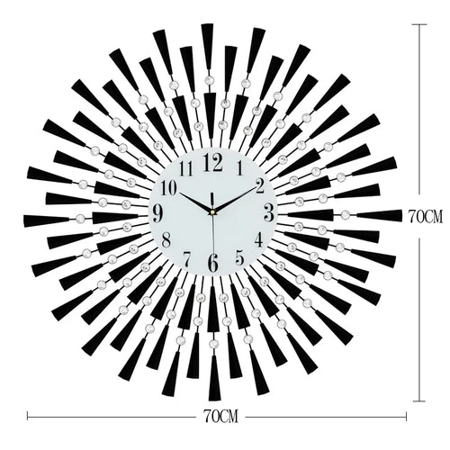 Crystal Sun Modern Style Silent Wall Clock 38X38/60X60/70X70cm, New Product Living Room Office Home Wall Decoration - vue 12 sur 14