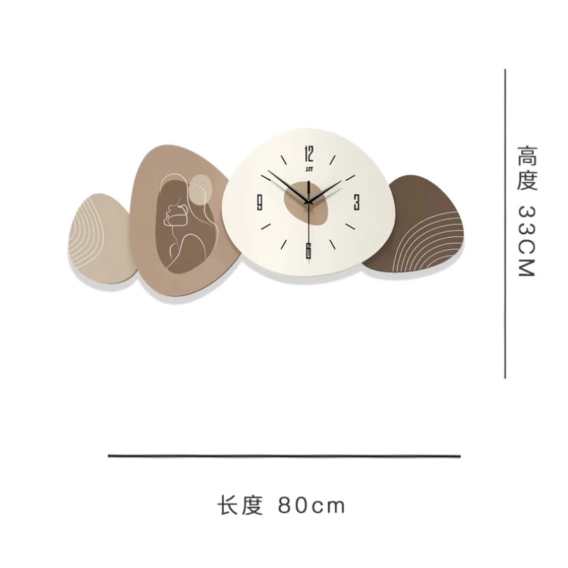Modern Minimalist Wall Decor, Sofa Background Hanging Watch, Large Creative Wall Clock, 3D Wall Pendant, Home Decoration, 80cm