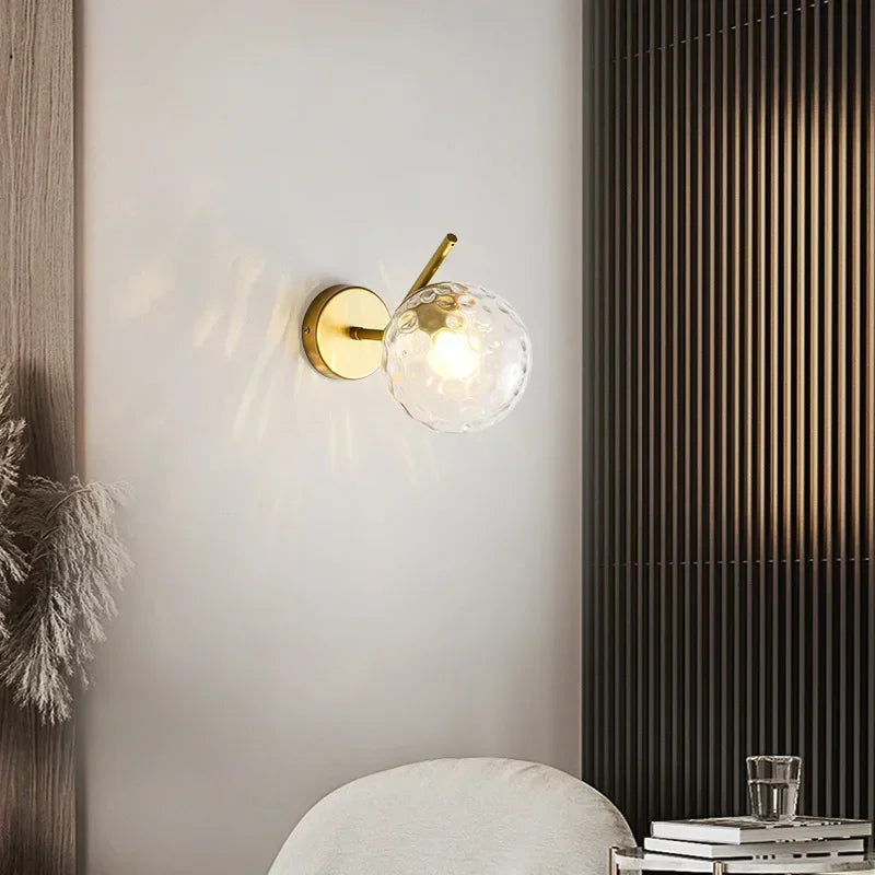 applique murale moderne boule en verre pour un éclairage élégant - vue 5 sur 10