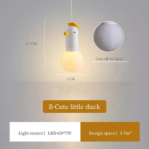 cute duck shaped pendant light for children