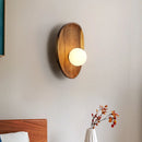 Minimalist Nordic solid wood wall light for interiors