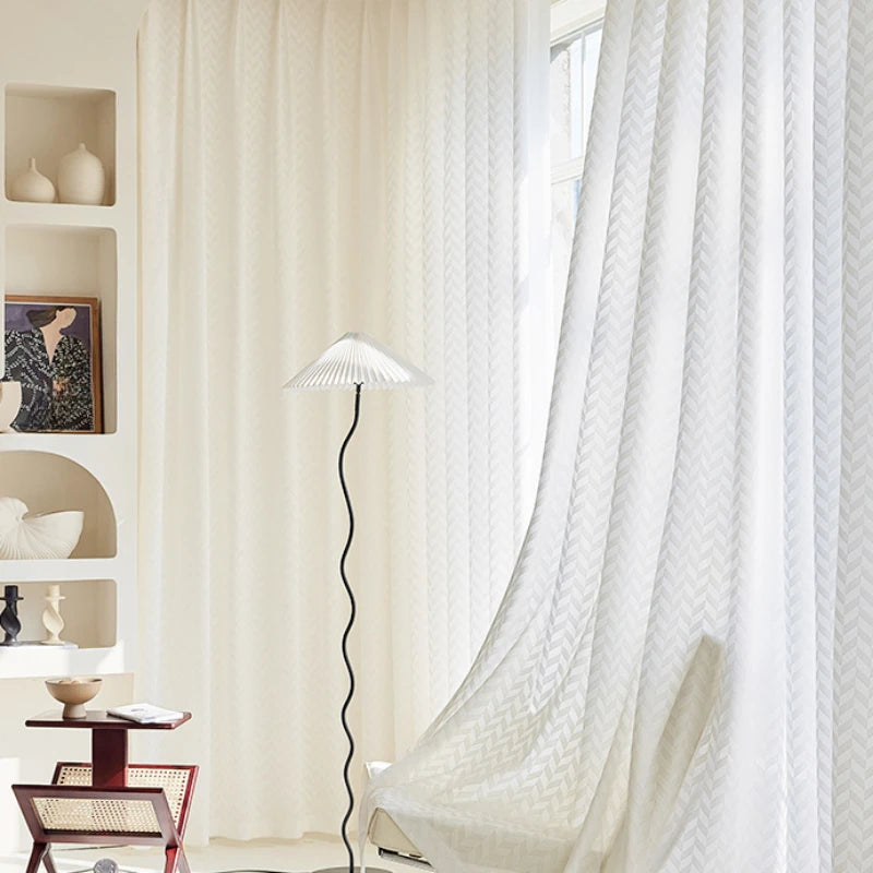 Voilage rideau léger style japonais pour salon chambre - vue 3 sur 16
