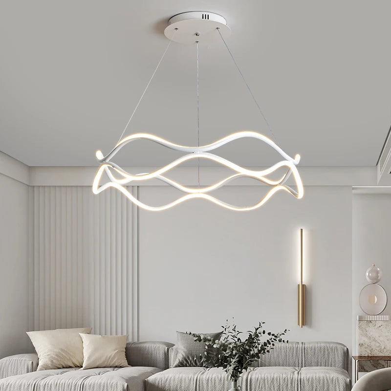 Minimalist nordic atmospheric chandelier for modern home décor - vue 3 sur 13