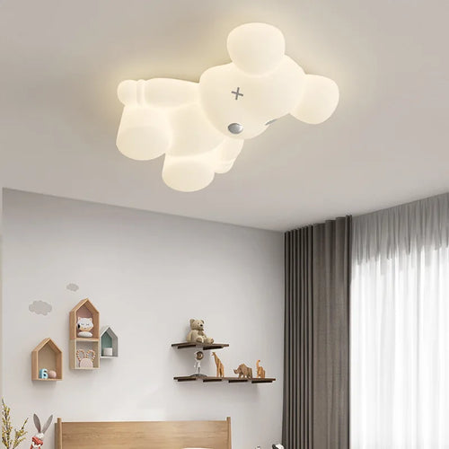 plafonnier ours blanc design moderne pour chambre d'enfant - vue 5 sur 12