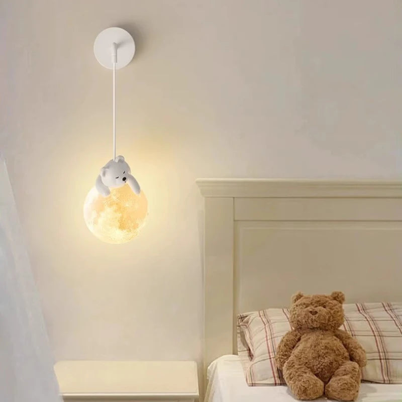 Applique murale lapin ours blanc nordique simple garçon fille bébé - vue 5 sur 8