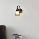 Applique murale moderne en verre et cuivre pour escaliers