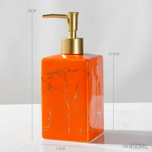 bouteille en céramique pour désinfectant et gel douche - vue 12 sur 26