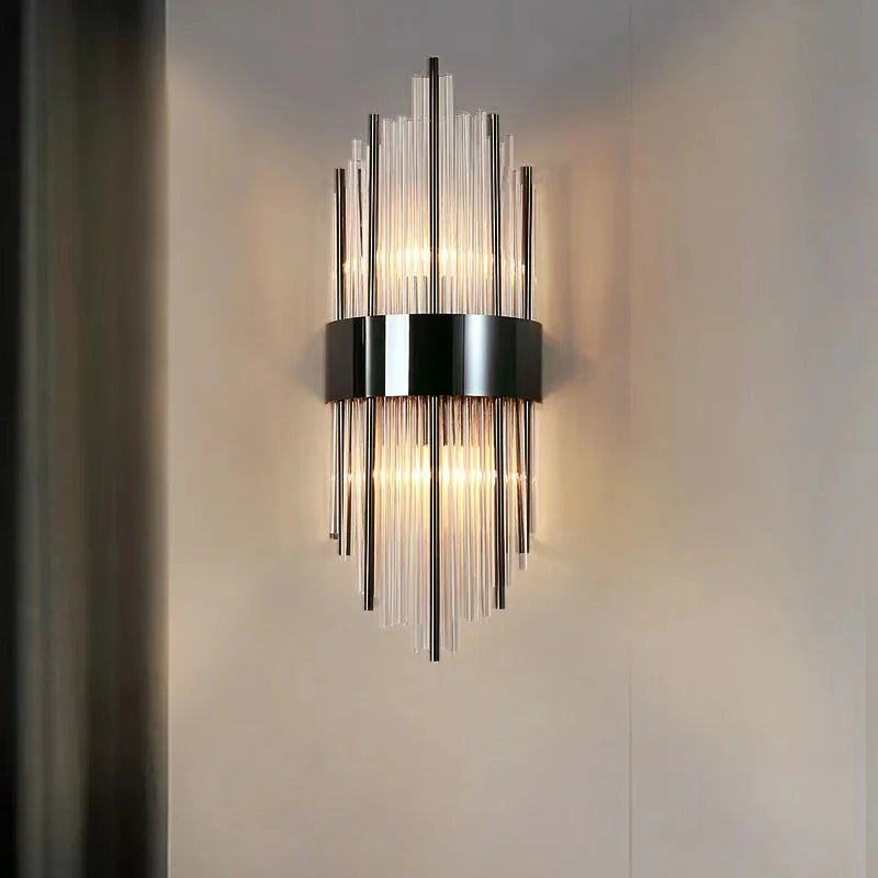applique murale led en cristal design nordique élégant - vue 3 sur 12