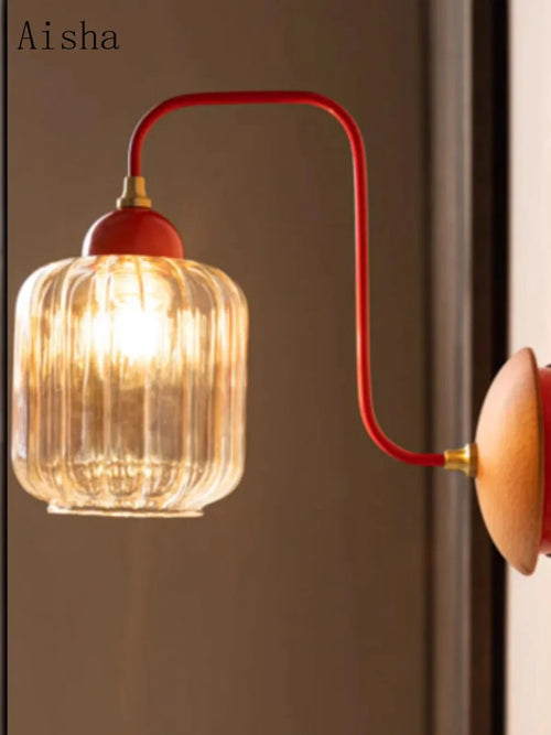 Creative medieval coloured glass wall light for interior decoration - vue 2 sur 8