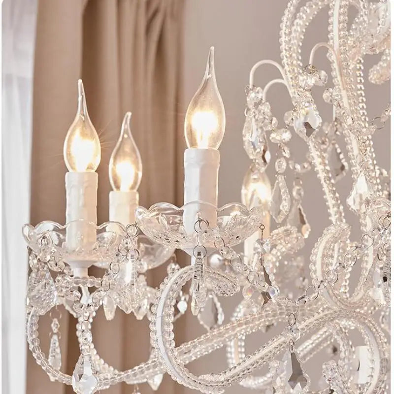 lustre retro en cristal art nordique pour salon et salle à manger - vue 5 sur 11