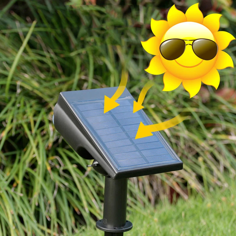 Lampe solaire IP65 lumières extérieures LED sol changeant jardinage lumière de jardin étanche paysage projecteurs décoration de jardin chaude - vue 11 sur 12