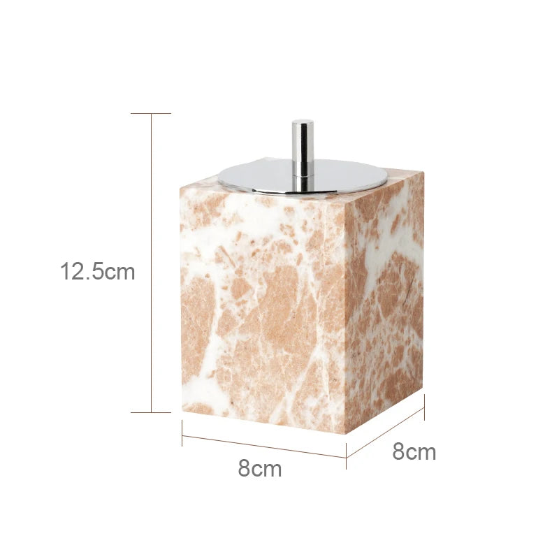 ensemble daccessoires en marbre naturel pour salle de bain - vue 15 sur 17