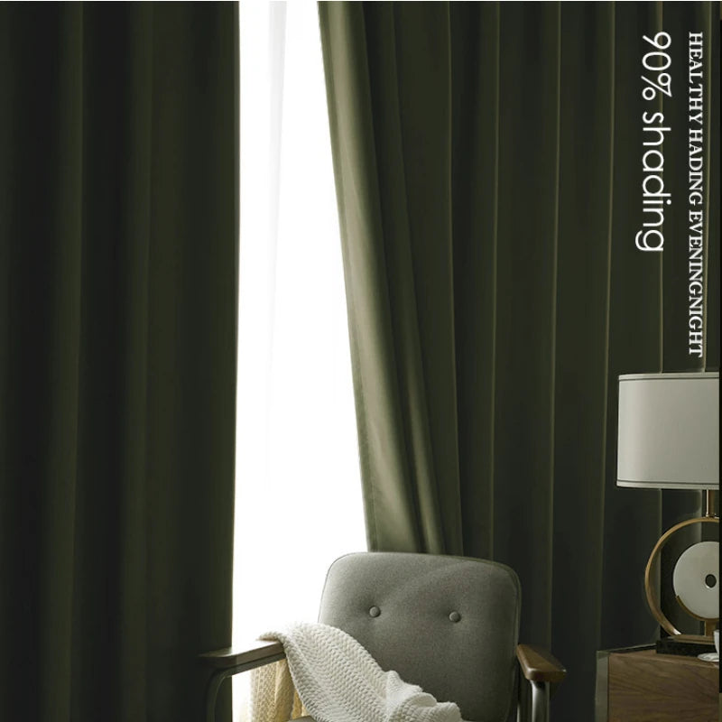Rideau occultant épais style moderne minimaliste salon chambre - vue 4 sur 19