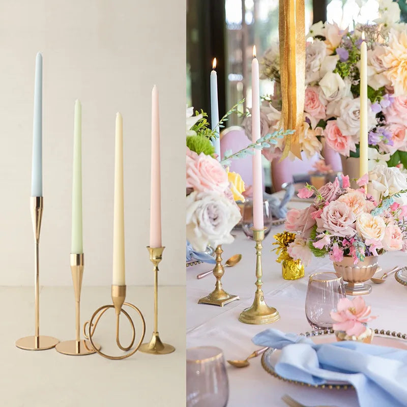 lot de 4 bougies coniques non parfumées pour décoration festive - vue 3 sur 22