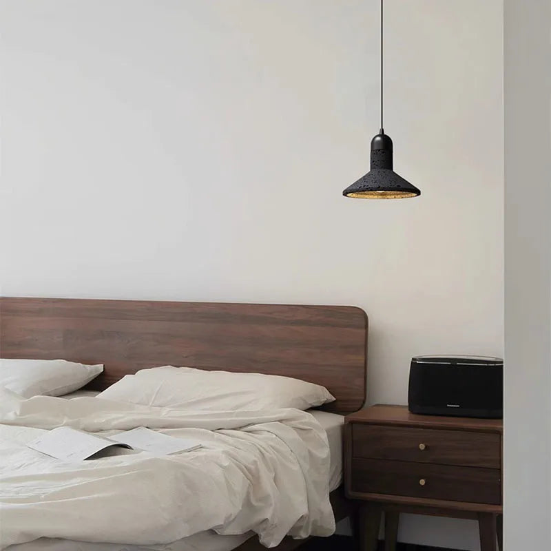 lampe suspendue en pierre réglable avec cordon d'ampoule