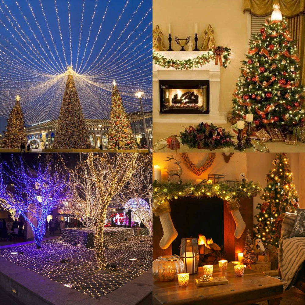 guirlande lumineuse de noël led 8 modes pour fêtes et événements - vue 5 sur 10