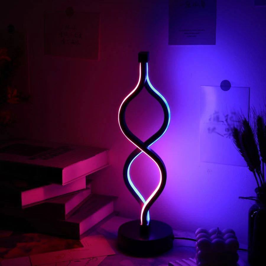 lampe de bureau usb créative torsion pour décoration - vue 6 sur 7