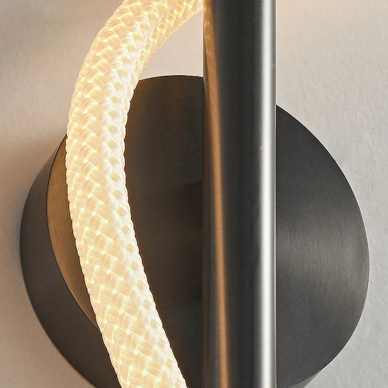 applique murale led en acier inoxydable 	 style tube acrylique - vue 6 sur 9