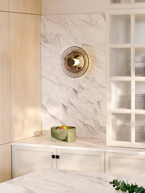 Creative minimalist glass LED wall light for interior - vue 3 sur 12
