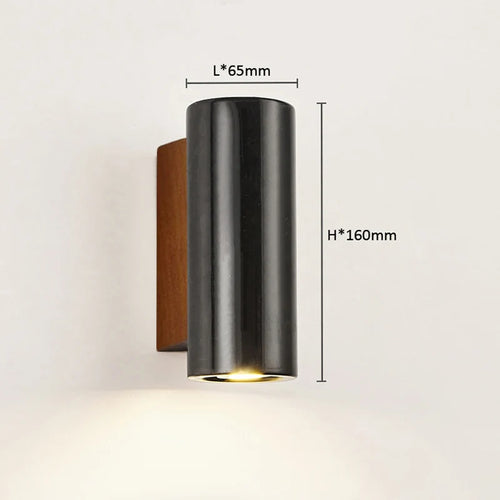 applique murale led en marbre support chevet décorative nordique hôtel - vue 8 sur 8