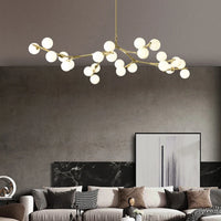 lustre moderne en verre pour décoration intérieure élégante