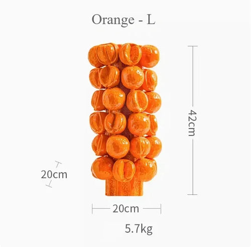 Ceramic Vase,Lemon Tomato Modern Simple Style Indoor Wedding Table Decoration,Creative Home Decorative Flower Arrangement - vue 9 sur 13
