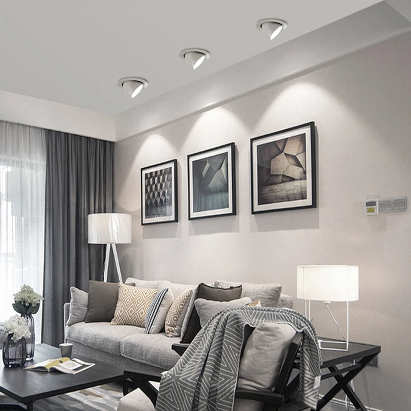 spot LED Downlight Dimmable 360 degrés Angle rotatif plafond encastré 7W 10W 20W AC 110V/220V pour chambre couloir maison - vue 5 sur 6