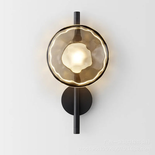 Modern minimalist glass LED wall light for interior decoration - vue 3 sur 17