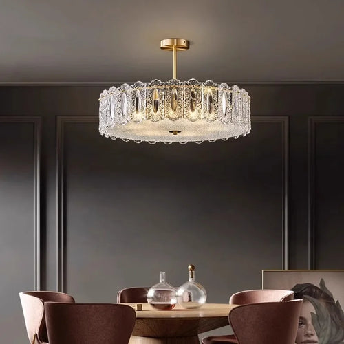 plafonnier moderne en cuivre et verre design créatif pour intérieur élégant - vue 2 sur 9