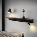 Rotating wall light with shelf and spotlight switch for decoration