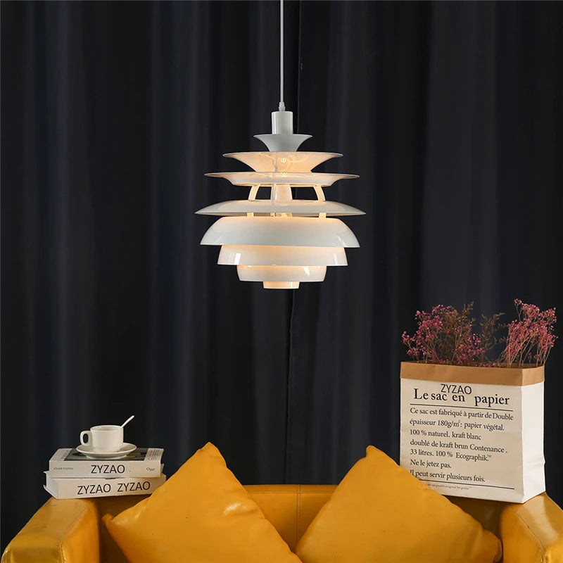 Lustre en aluminium postmodernes main de concepteur nordique