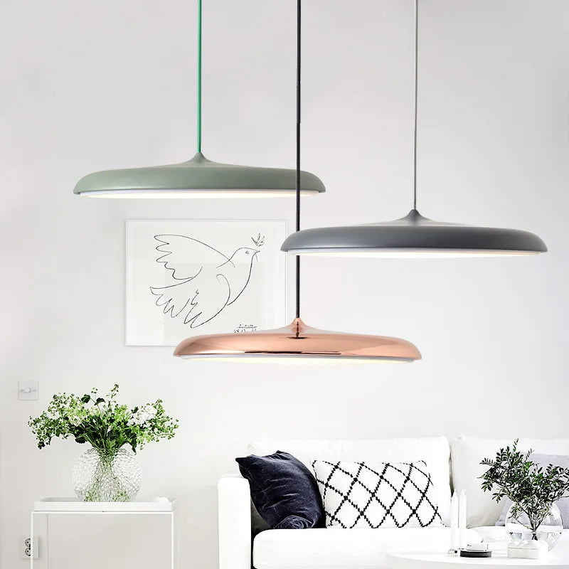 lampe led suspendue design nordique avec soucoupe volante - vue 5 sur 14