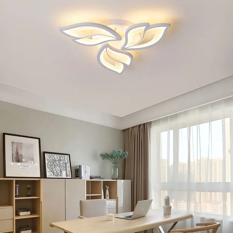 plafonnier led fleur acrylique contrôlable par application pour hôtel café - vue 5 sur 23