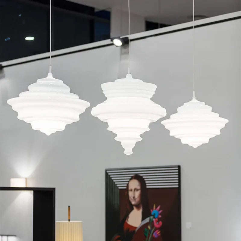 lampe suspendue en verre design moderne pour bars et cafés - vue 4 sur 12