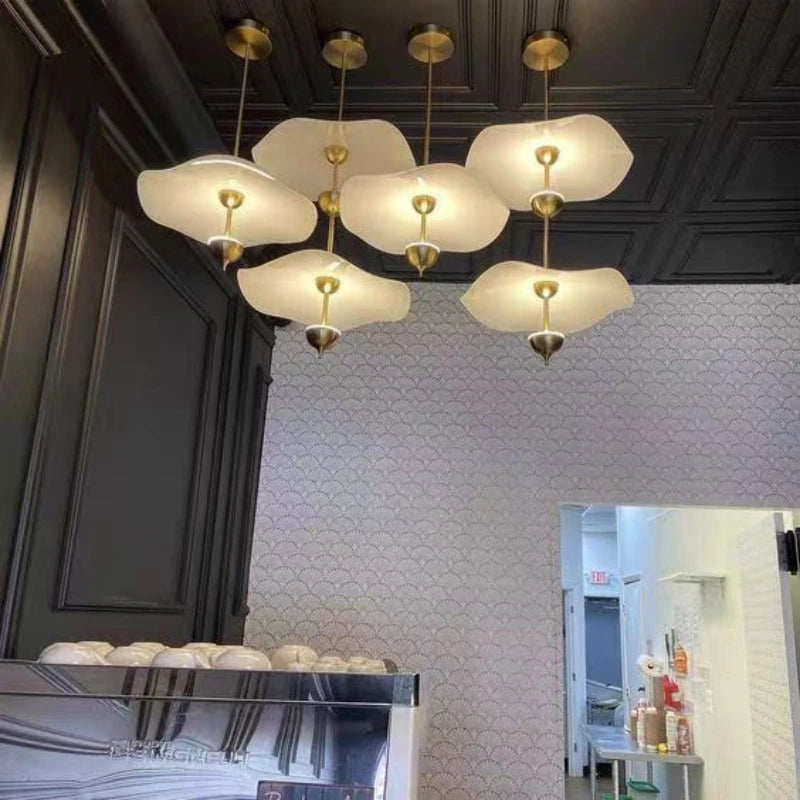 lustre créatif nordique en forme de lotus pour décoration intérieure - vue 5 sur 10