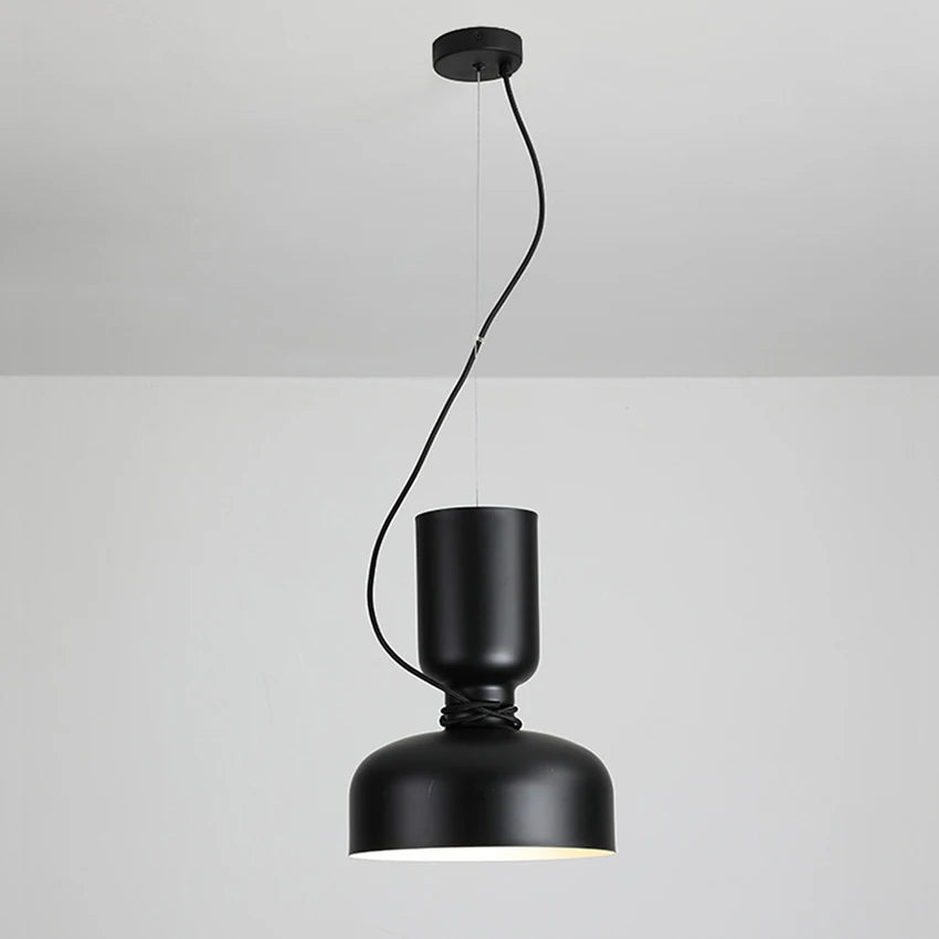 suspension nordique led en fer forgé design moderne - vue 5 sur 17