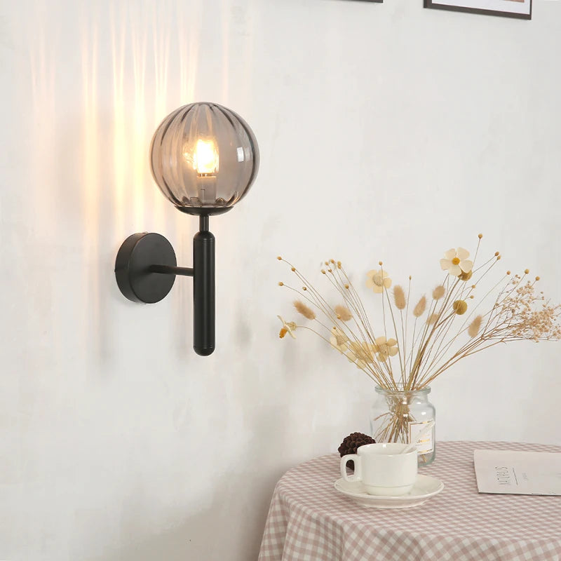 applique murale led moderne boule ronde pour restaurant - vue 3 sur 12