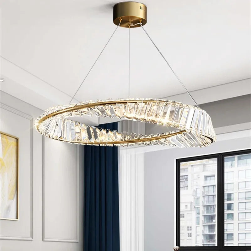 lustre de luxe en cristal pour un éclairage raffiné - vue 7 sur 9