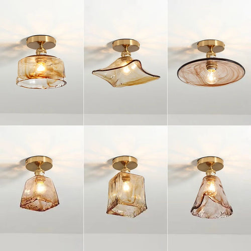 plafonnier led en verre design nordique industriel décoratif